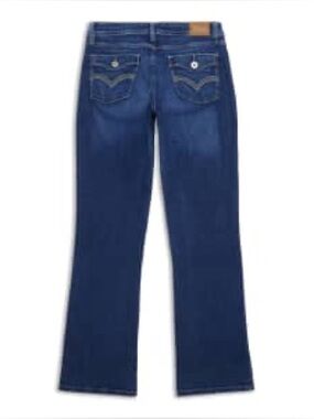 Rare!! Levi's 529 Curvy Boot Cut Denim Blue Jeans